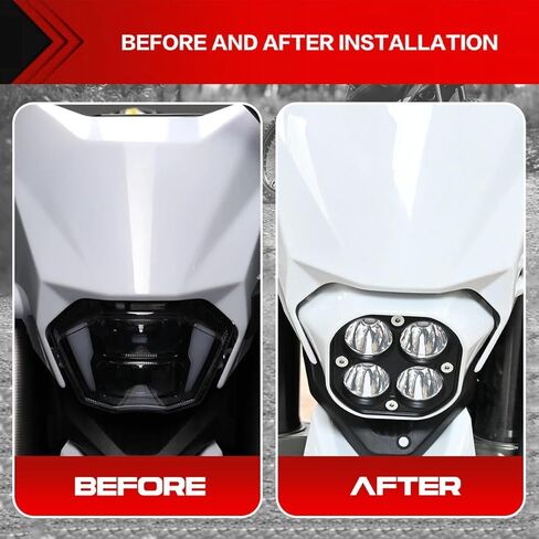 المصباح الأمامي مع غطاء لـ Sur Ron Ultra Bee 2022 2023، مصباح أمامي للدراجة النارية مع مجموعات إضاءة رأس كفن التبديل، Plug N Play in Kuwait