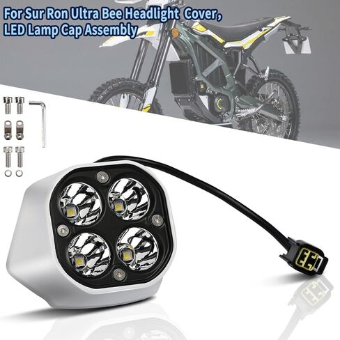 المصباح الأمامي مع غطاء لـ Sur Ron Ultra Bee 2022 2023، مصباح أمامي للدراجة النارية مع مجموعات إضاءة رأس كفن التبديل، Plug N Play in Kuwait