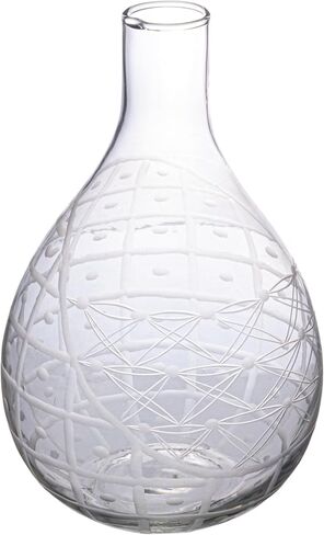 إبريق زجاجي مستصلح مستدير منفوخ يدويًا من Creative Co-Op، شفاف in Kuwait