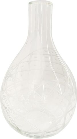 إبريق زجاجي مستصلح مستدير منفوخ يدويًا من Creative Co-Op، شفاف in Kuwait