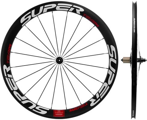 Superteam 50mm الفاصلة العجلات 700c 23mm عرض الدراجات سباق الطريق عجلة الكربون صائق in Kuwait