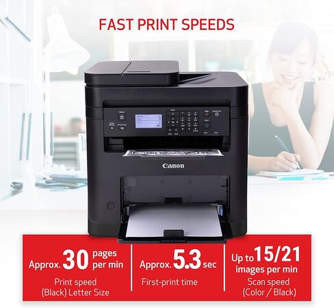 imageCLASS MF273dw - Wireless Monochrome Laser Printer, Print, Copy and Scan with Auto Document Feeder, Black & 071 High Capacity Toner Cartridge, Compatible to LBP122dw Laser Printer in Saudi Arabia