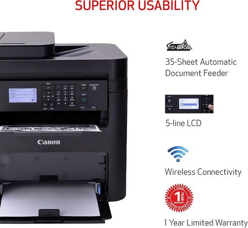 imageCLASS MF273dw - Wireless Monochrome Laser Printer, Print, Copy and Scan with Auto Document Feeder, Black & 071 High Capacity Toner Cartridge, Compatible to LBP122dw Laser Printer in Saudi Arabia