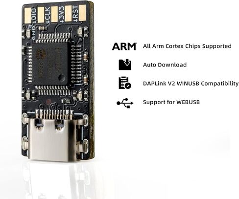 3 قطع USB C DAPLink محاكي لـ ARM Cortex HICs وST-Link/V2 (STM32F103CB) وJ-Link OB (Atmel SAM3U) مبرمج بديل ومصحح أخطاء بتردد 216 ميجاهرتز، ذاكرة الوصول العشوائي 96 كيلو بايت، سحب وإسقاط القرص U in Saudi Arabia