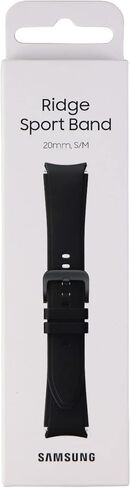 سوار سامسونج ريدج الرياضي لساعة جالاكسي 4 والكلاسيكية (20 ملم) (صغير/متوسط، أسود) in Kuwait