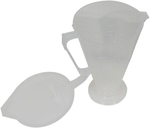كأس قياس الزيت من Pit Posse PP3318 - إبريق أدوات السباق - علبة أدوات سائل محرك الزيت ثنائية الشوط - 16:1 إلى 70:1 نسبة سوائل المحرك الممزوجة مسبقًا - علامات قياس CC وOZ - غطاء خالٍ من الحطام in Saudi Arabia