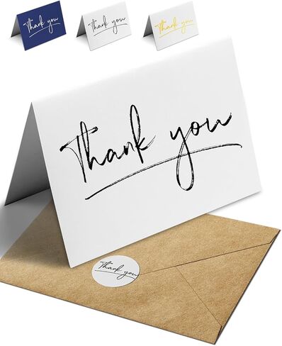 InstaDecor 24 Packs Thank You Cards with Envelopes and Stickers, Blue Thank You Notes Bulk Set for Small Business, Wedding, Bridal Shower, Christmas and Graduations, 3.5x5 Inch in Saudi Arabia