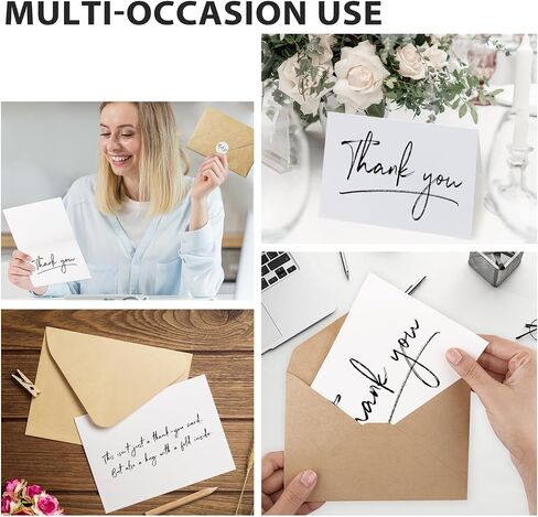 InstaDecor 24 Packs Thank You Cards with Envelopes and Stickers, Blue Thank You Notes Bulk Set for Small Business, Wedding, Bridal Shower, Christmas and Graduations, 3.5x5 Inch in Saudi Arabia