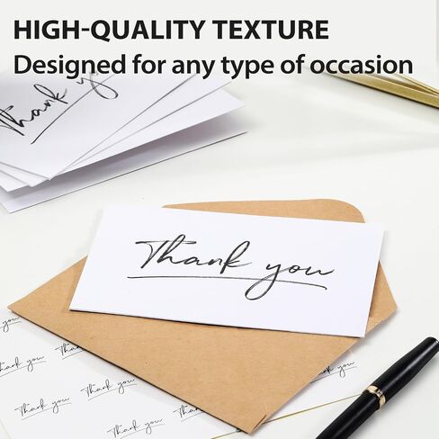 InstaDecor 24 Packs Thank You Cards with Envelopes and Stickers, Blue Thank You Notes Bulk Set for Small Business, Wedding, Bridal Shower, Christmas and Graduations, 3.5x5 Inch in Saudi Arabia