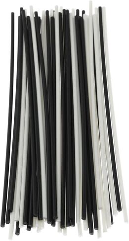 Maxmoral 50PCS Guitar Fingerboard Side Markers for Bass Guitar Plastic Instrument Accessories Xylophone Parts Black and White 25 pieces of each color 1.5mmx100mm in Saudi Arabia