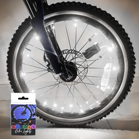 TINANA LED Bike Wheel Lights (1 Wheel Pack) Ultra Bright Waterproof Bicycle Spoke Lights Cycling Decoration Safety Warning Tire Strip Light for Kids Adults Night Riding in Kuwait