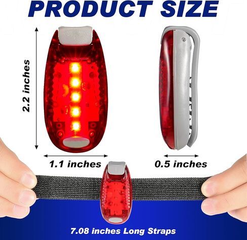 9 قطع أضواء LED لسلامة الجري وأضواء عاكسة وأضواء الكاياك ومشبك على أضواء الركض وأضواء عربة الأطفال للجري وخوذة الدراجة التحذيرية العاكسة وملحقات ذيل الدراجة (9 قطع) in Kuwait