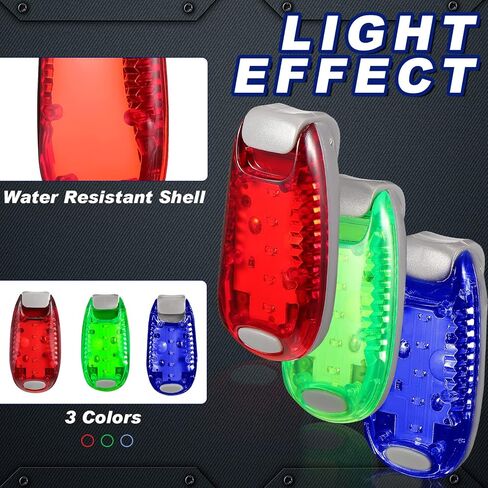 9 قطع أضواء LED لسلامة الجري وأضواء عاكسة وأضواء الكاياك ومشبك على أضواء الركض وأضواء عربة الأطفال للجري وخوذة الدراجة التحذيرية العاكسة وملحقات ذيل الدراجة (9 قطع) in Kuwait