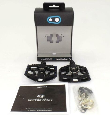 دواسة دراجة هجينة مزدوجة من Crankbrothers - دواسة دراجة مسطحة/مثبتة في المدينة، محامل وأختام ممتازة in Saudi Arabia