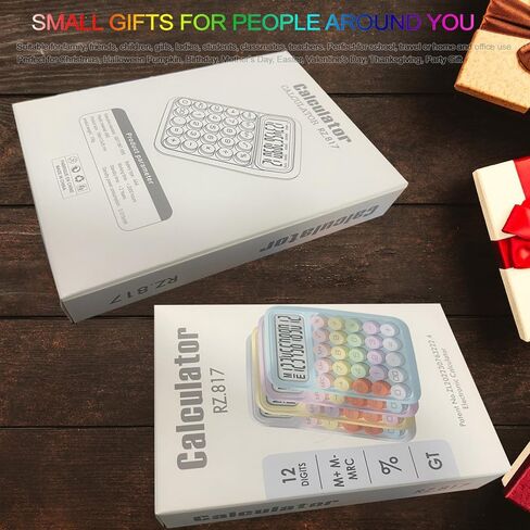 آلة حاسبة الحلوى الملونة، آلة حاسبة ميكانيكية لطيفة بشاشة LCD كبيرة الحجم مكونة من 12 رقمًا، آلة حاسبة بزر دائري كبير، سهلة الضغط، للمدرسة والمكتب والمنزل والمنزل، والنوم التلقائي، مع بطارية (أرجواني) in Kuwait
