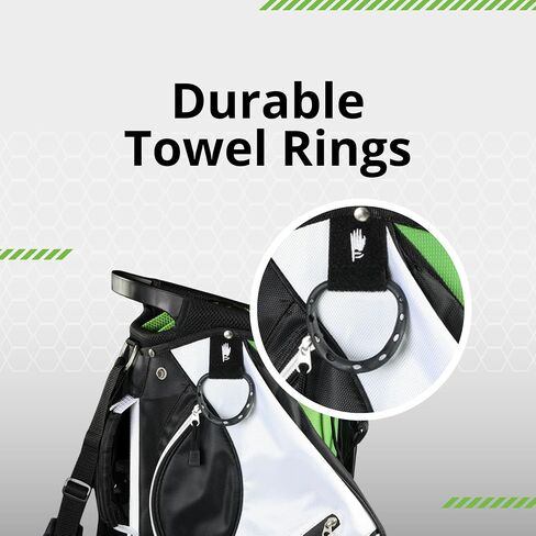 BombTech Golf - حقيبة حامل مميزة - 14 فتحة نادي فردية مع فواصل - حلقات مناشف من الفولاذ المقاوم للصدأ وجيب تبريد مدمج in Saudi Arabia