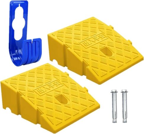 2Pack Curb Ramp, Portable Lightweight Heavy Duty Plastic Driveway Curb Ramps for Low Cars,Motorcycle Ramp,Curb Ramps (2.76 inch High) in Saudi Arabia
