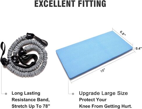 مجموعة Odoland 3-In-1 AB Wheel Roller Kit AB Roller Pro مع حزام مقاوم، وسادة للركبة، مقابض مضادة للانزلاق، حقيبة تخزين وبرنامج تدريب - تمرين مثالي للياقة البدنية لعضلات البطن in Kuwait