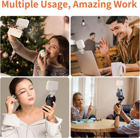 Rechargeable Clip-on Selfie Fill Light with 66 LED Selfie Ring Light for Phone, Laptop, Tablet for Selfie/Video Conference/Zoom Call/Photography/Makeup/Picture (White) in Saudi Arabia