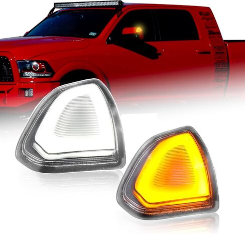 رام مرآة ضوء LED بدوره إشارة وتشغيل ضوء جمعيات مؤشر قطاع ل دودج رام 1500 2500 3500 4500 5500 واضح عدسة in Kuwait