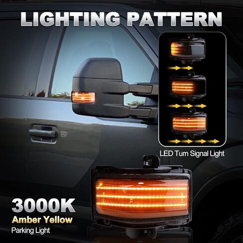 رام مرآة ضوء LED بدوره إشارة وتشغيل ضوء جمعيات مؤشر قطاع ل دودج رام 1500 2500 3500 4500 5500 واضح عدسة in Kuwait