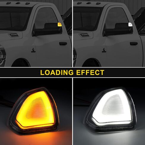رام مرآة ضوء LED بدوره إشارة وتشغيل ضوء جمعيات مؤشر قطاع ل دودج رام 1500 2500 3500 4500 5500 واضح عدسة in Kuwait