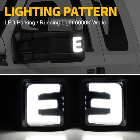 رام مرآة ضوء LED بدوره إشارة وتشغيل ضوء جمعيات مؤشر قطاع ل دودج رام 1500 2500 3500 4500 5500 واضح عدسة in Kuwait
