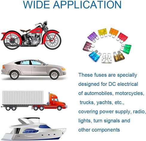Car Fuses Assortment Kit, 45Pcs Blade-Type Automotive Fuses, Amp Fuse Kit, (5A/ 7.5A/10A/15A/ 20A/25A/30A/ 35A/ 40A), Replacement Fuses for Car Boat Truck Motorcycle RV (Standard Fuse) in Saudi Arabia