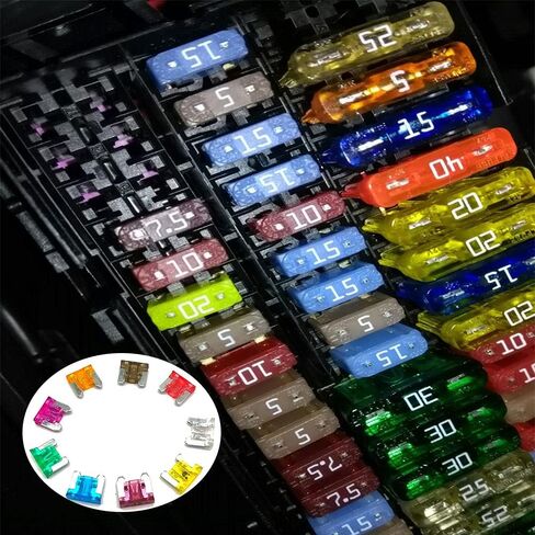 Car Fuses Assortment Kit, 45Pcs Blade-Type Automotive Fuses, Amp Fuse Kit, (5A/ 7.5A/10A/15A/ 20A/25A/30A/ 35A/ 40A), Replacement Fuses for Car Boat Truck Motorcycle RV (Standard Fuse) in Saudi Arabia