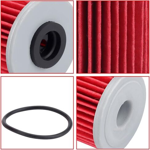 فلتر زيت HF207 KX250 لـ Kawasaki KX250F KX450 KX450F لسوزوكي FL125 RMZ250 RMZ450 RMX450Z لاستبدال محرك Beta EVO 250 EVO 300 لـ 52010-0001 16510-35G00 حزمة من 4 فلتر زيت in Kuwait