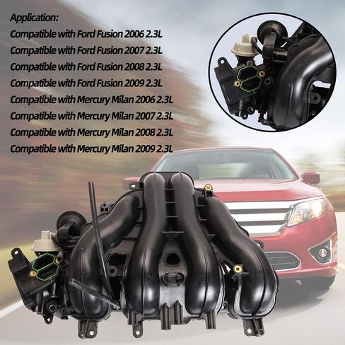 3S4Z-9424-AM Intake Manifold Compatible with Ford Fusion, Compatible with Mercury Milan 2.3L 2006-2009 Replace OE# 3S4Z9424AM in Saudi Arabia