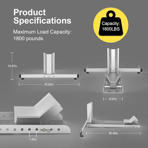 مصدات عجلة الدراجة النارية للمقطورات، حامل دراجة نارية من الألومنيوم قابل للتعديل مع أشرطة وخطاطيف سقاطة، سعة وزن 1800 رطل، إيقاف الحفرة/إيقاف المقطورة للعجلات مقاس 14 بوصة - 28 بوصة in Kuwait