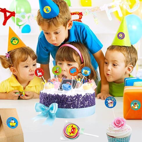 Motivational Stickers 1 inch Cartoon Animal Stickers Rolls - 1000 Pcs Kindergarten Stickers Teacher Stickers for Kids Inspirational Stickers School Stickers Student Stickers 2 Rolls 16 Designs in Kuwait