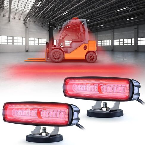 New Magnets LED Forklift Safety Lights Blue 30W DC 12-80V Warehouse Warning Lights Truck Safety Lights Side Zone Warning Lights 2 Pack in Saudi Arabia