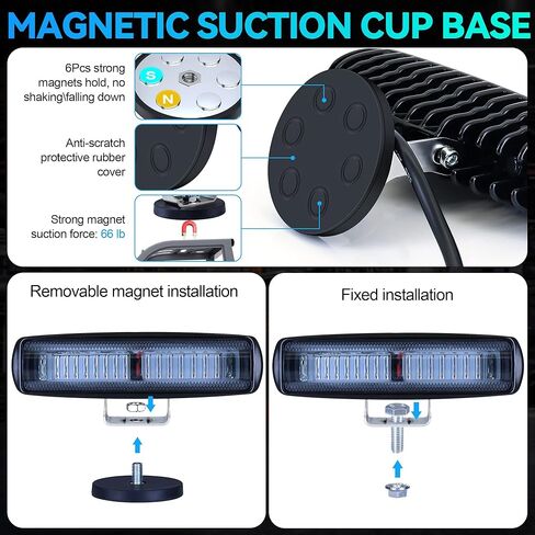 New Magnets LED Forklift Safety Lights Blue 30W DC 12-80V Warehouse Warning Lights Truck Safety Lights Side Zone Warning Lights 2 Pack in Saudi Arabia
