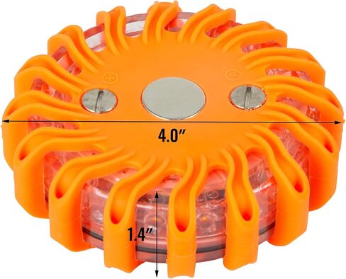 Happybuy 6 Pack LED Road Rechargeable LED Disc Road Flares Emergency Strobe Light Roadside Flashing Light for The Car, Truck, Bike, RV Vehicles - Roadside Emergency Kit w/Charger & Carrying Case in Saudi Arabia