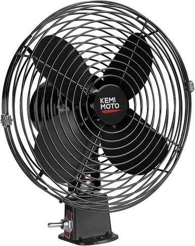 مروحة تبريد KEMIMOTO 12 فولت متوافقة مع UTV، السيارة، الشاحنة، RV، الحافلة، الشاحنة، شفرة مروحة 8 بوصة ومفتاح سرعتين متوافق مع Polaris RZR، Can-Am X3، Can-Am Maverick، Kawasaki in Kuwait