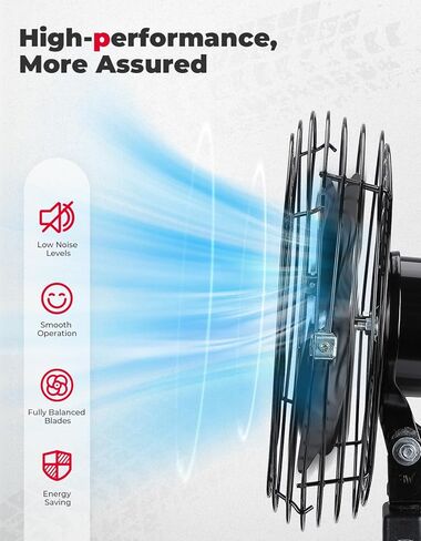 مروحة تبريد KEMIMOTO 12 فولت متوافقة مع UTV، السيارة، الشاحنة، RV، الحافلة، الشاحنة، شفرة مروحة 8 بوصة ومفتاح سرعتين متوافق مع Polaris RZR، Can-Am X3، Can-Am Maverick، Kawasaki in Kuwait