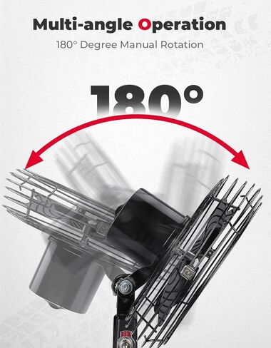 مروحة تبريد KEMIMOTO 12 فولت متوافقة مع UTV، السيارة، الشاحنة، RV، الحافلة، الشاحنة، شفرة مروحة 8 بوصة ومفتاح سرعتين متوافق مع Polaris RZR، Can-Am X3، Can-Am Maverick، Kawasaki in Kuwait