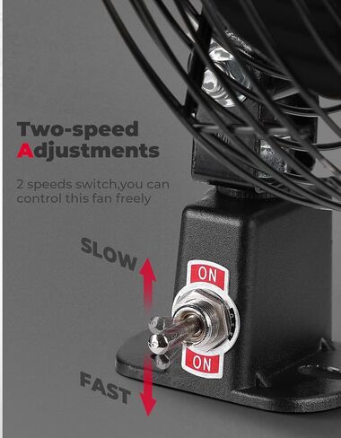 مروحة تبريد KEMIMOTO 12 فولت متوافقة مع UTV، السيارة، الشاحنة، RV، الحافلة، الشاحنة، شفرة مروحة 8 بوصة ومفتاح سرعتين متوافق مع Polaris RZR، Can-Am X3، Can-Am Maverick، Kawasaki in Kuwait
