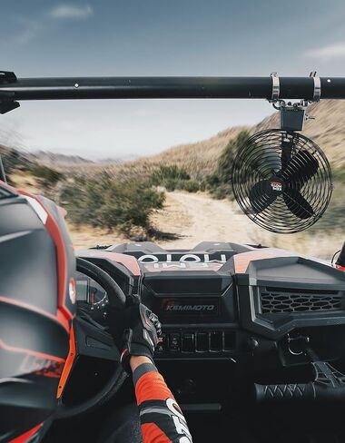 مروحة تبريد KEMIMOTO 12 فولت متوافقة مع UTV، السيارة، الشاحنة، RV، الحافلة، الشاحنة، شفرة مروحة 8 بوصة ومفتاح سرعتين متوافق مع Polaris RZR، Can-Am X3، Can-Am Maverick، Kawasaki in Kuwait