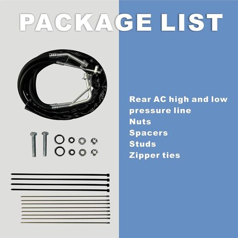 C68100 Rear/Aux AC Line, Compatible with Dodge Caravan/Dodge Grand Caravan/Chrysler Town&Country Minivans 2012-2019, Air Conditioning Lines, Rear High-Pressure A/C Hose Kit in Kuwait