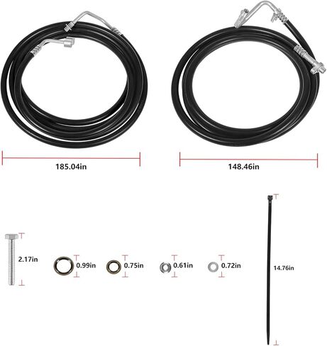 Upgrade SU33468 Rear AC Line Set Air Conditioning Hoses Replacement Lines fit for Chevy Suburban, for Cadillac Escalade ESV, for Yukon XL 2007-2014 in Saudi Arabia