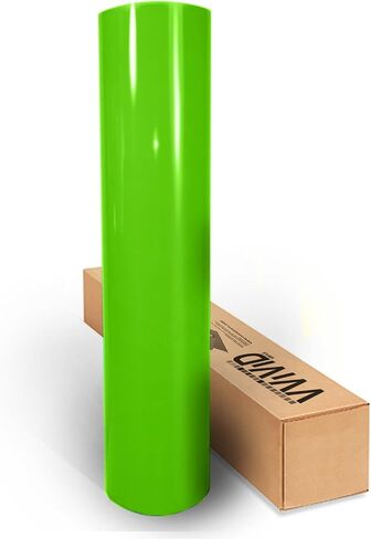 VViViD Lime Green Gloss 60 Inches x 1 Foot Car Wrap Vinyl Roll with Air Release 3MIL-VViViD8 in Kuwait