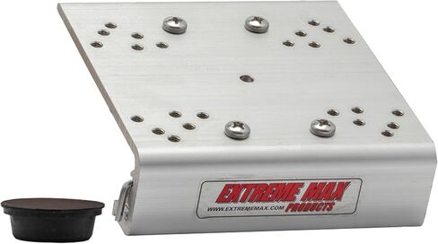 قاعدة منزلق من الألومنيوم Extreme Max 3005.4428 مع فتحات تثبيت مثقوبة مسبقًا لنظام Crestliner SureMount Gunnel - لوحة تثبيت 5-5/8 بوصة × 5-5/8 بوصة in Saudi Arabia