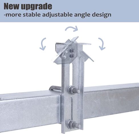 طقم دعامة مزدوجة علوية دوارة مجلفنة مقاس 8 بوصات (4 عبوات)، مجلفن للخدمة الشاقة مقاس 11 بوصة مع أجهزة عرضية لمقطورة القارب 3x3 in Kuwait
