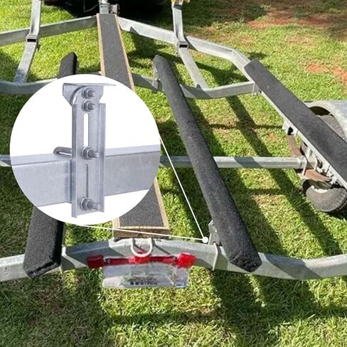 طقم دعامة مزدوجة علوية دوارة مجلفنة مقاس 8 بوصات (4 عبوات)، مجلفن للخدمة الشاقة مقاس 11 بوصة مع أجهزة عرضية لمقطورة القارب 3x3 in Kuwait