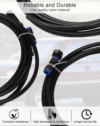 مجموعة خطوط الوقود المصنوعة من النايلون مناسبة لسيارة Chevy Silverado GMC Sierra 1500 2500 3500 4.8L 5.3L 6.0L 8.1L 1999-2003 شاحنة بيك اب، طقم إصلاح خط وقود السيارات استبدال FL-FG0053 FG0053 NFR0003 in Saudi Arabia