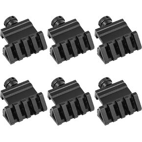 Gogoku 6-Pack 45 Degree Rail Mount 4 Slots Fits 20mm Rail for Flashlights Laser Red Dot Sight Optics