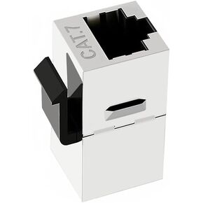cablecc RJ45 10-Gigabit UTP CAT7 Keystone Coupler Female to Female Shield 8P8C UTP STP Keystone Inline Coupler Black